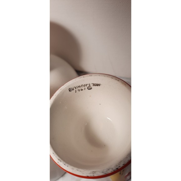 Holt Howard Set of 4 Whimsical Egg Cups, Coq Rouge Rooster Design 1961 - Picture 9 of 10